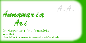 annamaria ari business card
